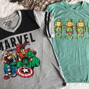 Marvel SuperHeros and TMNT Women’s T-Shirts
